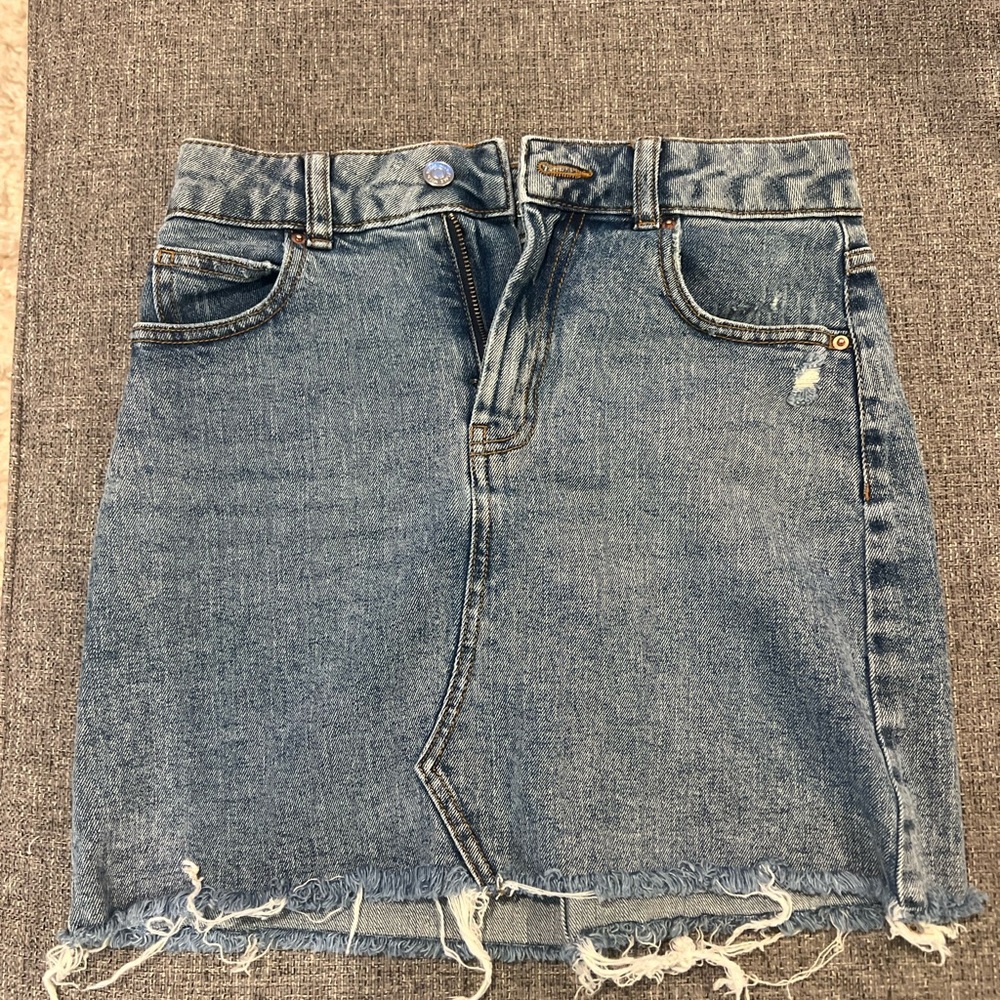 Target Denim Blue Distressed Skirt